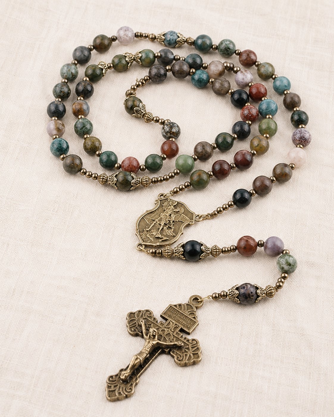 Earthtone Shield Rosary